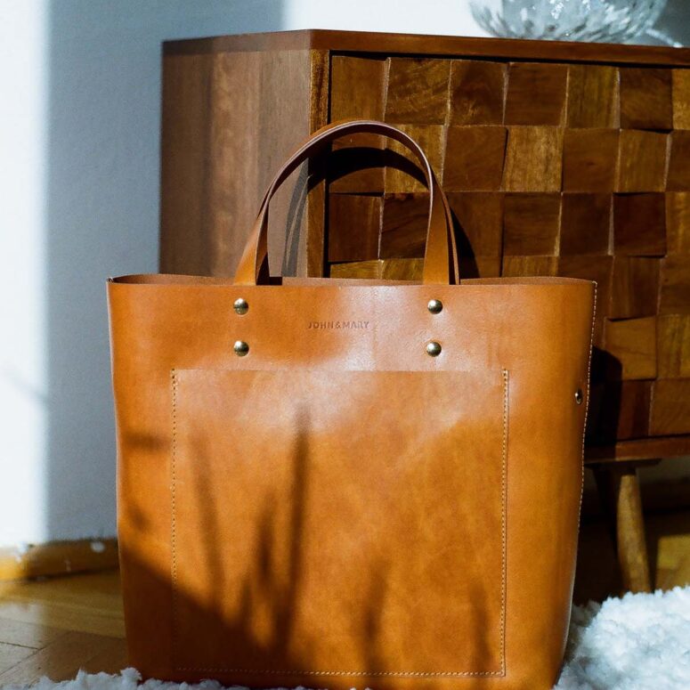 Leather bag ISLA cognac